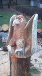 Chainsaw Carved Eagle With Folded Wings 3 small