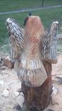 Chainsaw Carved Eagle With Folded Wings 4 small