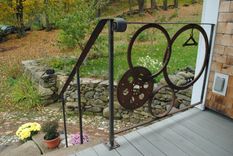 Forged Iron Wagon/Gear Wheel Railing 1 small
