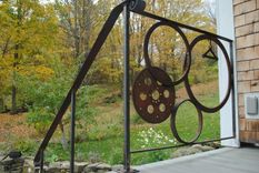 Forged Iron Wagon/Gear Wheel Railing 4 small