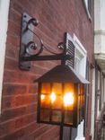 Forged Iron Stained Glass Row House Lantern 3 small