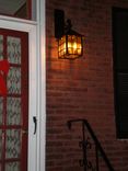 Forged Iron Stained Glass Row House Lantern 5 small