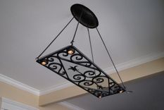 Forged Iron Candle/Halogen Chandelier 1 small