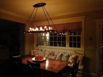 Forged Iron Candle/Halogen Chandelier 4 small