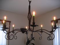 Forged Iron Candle Chandelier 1 small