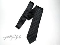 Crystallized Men's Tie Striped Bling Bedazzled Genuine European Crystals Bedazzled 1 small