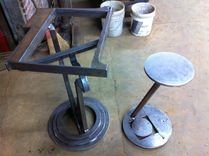 Pedestal Table With Stool 2 small