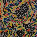 Wall Decor Glass Painting Peacock Colors 6 small