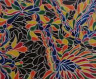 Wall Decor Glass Painting Peacock Colors 5 small