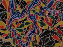 Wall Decor Glass Painting Peacock Colors 2 small