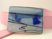 Fused Glass Belt Buckle 2 small