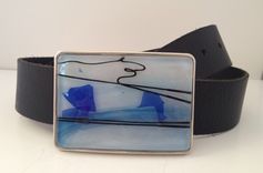 Fused Glass Belt Buckle 3 small