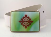 Fused Glass Belt Buckle 1 small