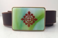 Fused Glass Belt Buckle 2 small