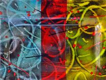 Red Blue Yellow Platter 1 small