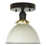 Farmhouse 1-Light Flush Mount, 7" Metal Shade 2 small