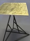 Abstract Metal End Table W/ Blackened Steel 2 small