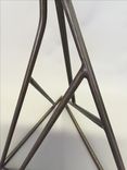 Abstract Metal End Table W/ Blackened Steel 3 small