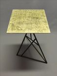 Abstract Metal End Table W/ Blackened Steel 5 small