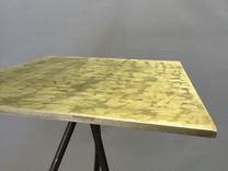 Abstract Metal End Table W/ Blackened Steel 6 small