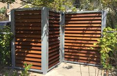 Aluminum + Ipe Modern Metal Gate 1 small