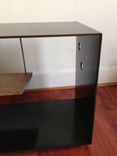 Szk Metals 'Siv' Modern Metal Coffee Table Console W/ Wood Shelf 3 small