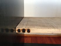 Szk Metals 'Siv' Modern Metal Coffee Table Console W/ Wood Shelf 4 small