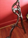 Abstract Sculptural Forged Steel End / Pedestal Table 2 small