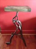 Abstract Sculptural Forged Steel End / Pedestal Table 5 small