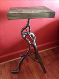 Abstract Sculptural Forged Steel End / Pedestal Table 8 small