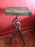 Abstract Sculptural Forged Steel End / Pedestal Table 9 small