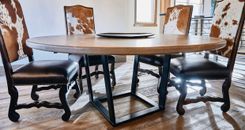 Solid 82" White Oak Dining Table 1 small