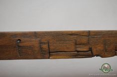 Hewn Mantel With Metal Straps And Corbels 5 small