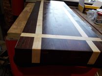 End Grain Walnut And Maple Cutting Board For Food Cart 4 small