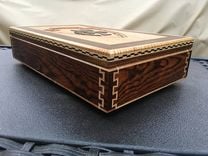 Custom Display Box, Beautiful Double Dovetail Joinery / Carbon Fiber And Epoxy Inlay 1 small