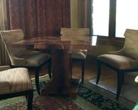 Mahogany Patchwork Game Table 4 small