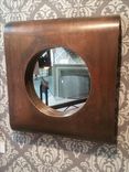Art Deco Industrial Wall Mirror - Brass And Steel 1 small