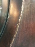 Art Deco Industrial Wall Mirror - Brass And Steel 2 small