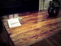 Reclaimed Heart Pine/Steel Dining Table 2 small