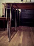 Reclaimed Heart Pine/Steel Dining Table 3 small