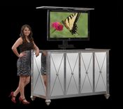 Hollywood Glam Tv Lift Cabinet In Silver Leaf And Mirrors Up To 60 1 small