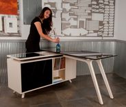Jen Modern Desk & Credenza Glass Top 2 small