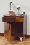 Arial Fields Modern Walnut & Cherry Bedroom  Set - Bed, Nightstand, Dresser, Chest, Mirror 5 small