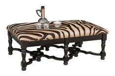 Zebra Hide Ottoman Coffee Table 1 small