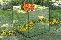 Hollywood Glam Mirrored Nightstands / End Tables With Drawers 1 small