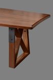 Dragonfly Dining/Conference Table ~ Industrial Modern Walnut Bow Top 2 small