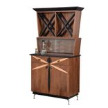 Dragonfly Dining/Conference Table ~ Industrial Modern Walnut Bow Top 4 small