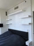 Wall Unit With Custom Paneling And Floating Shelves 2 small