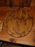 Captured Lighting On An Oak Commode Seat, High Voltage Wood Carving 5 small