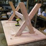 Three Board Cypress Table With Bread Board Ends 4 small